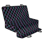 Black Blue And Pink Tartan Pattern Print Pet Car Back Seat Cover
