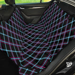 Black Blue And Pink Tartan Pattern Print Pet Car Back Seat Cover