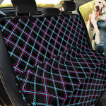 Black Blue And Pink Tartan Pattern Print Pet Car Back Seat Cover