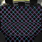 Black Blue And Pink Tartan Pattern Print Pet Car Back Seat Cover