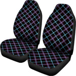 Black Blue And Pink Tartan Pattern Print Universal Fit Car Seat Covers