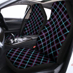 Black Blue And Pink Tartan Pattern Print Universal Fit Car Seat Covers