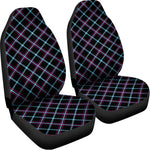 Black Blue And Pink Tartan Pattern Print Universal Fit Car Seat Covers