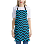 Black Blue And Purple Chevron Print Apron