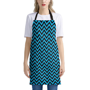 Black Blue And Purple Chevron Print Apron