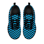Black Blue And Purple Chevron Print Black Sneakers