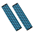 Black Blue And Purple Chevron Print Car Seat Belt Covers