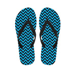 Black Blue And Purple Chevron Print Flip Flops