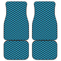 Black Blue And Purple Chevron Print Front and Back Car Floor Mats