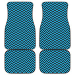 Black Blue And Purple Chevron Print Front and Back Car Floor Mats