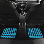 Black Blue And Purple Chevron Print Front and Back Car Floor Mats