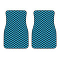 Black Blue And Purple Chevron Print Front Car Floor Mats