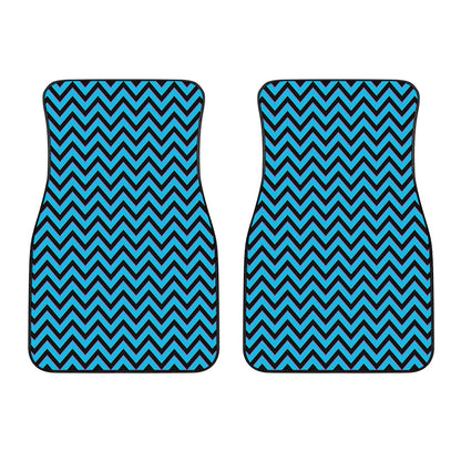 Black Blue And Purple Chevron Print Front Car Floor Mats