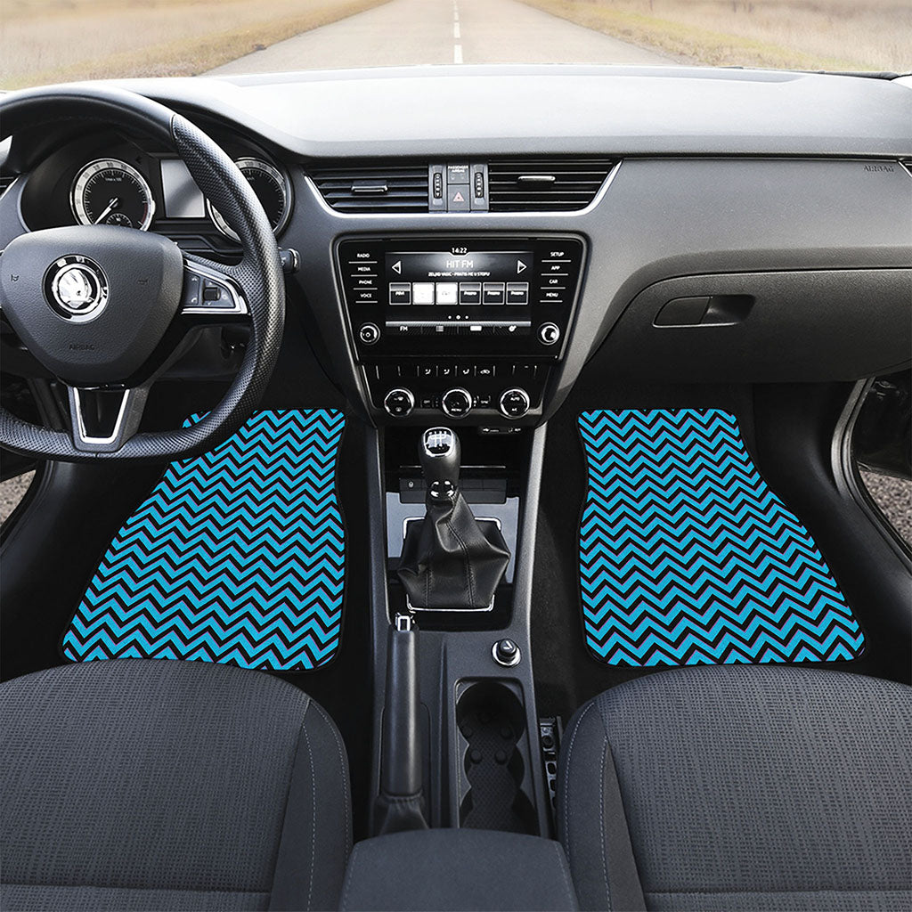 Black Blue And Purple Chevron Print Front Car Floor Mats