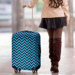 Black Blue And Purple Chevron Print Luggage Cover