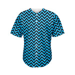 Black Blue And Purple Chevron Print Men's Baseball Jersey