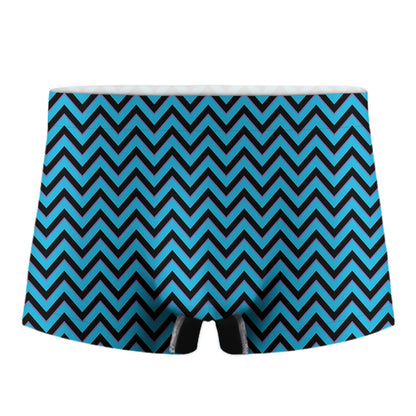 Black Blue And Purple Chevron Print Men's Boxer Briefs