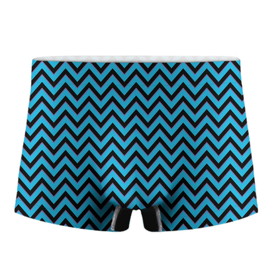 Black Blue And Purple Chevron Print Men's Boxer Briefs