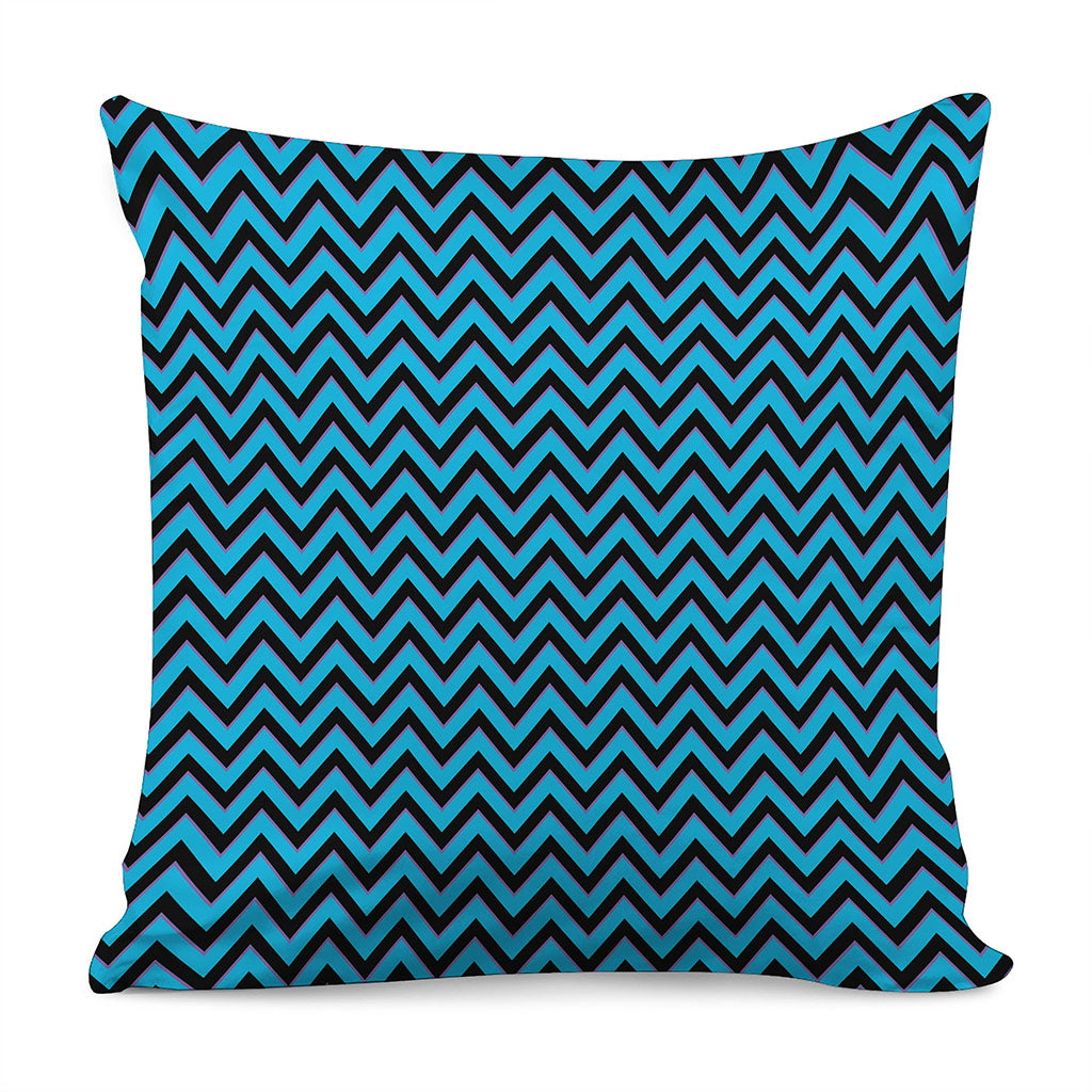 Black Blue And Purple Chevron Print Pillow Cover
