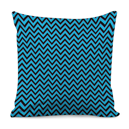 Black Blue And Purple Chevron Print Pillow Cover