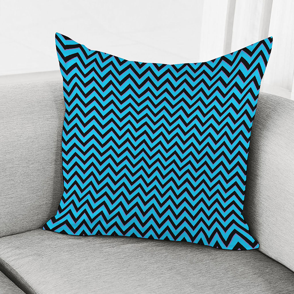 Black Blue And Purple Chevron Print Pillow Cover