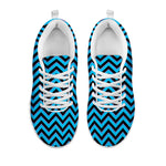 Black Blue And Purple Chevron Print White Sneakers