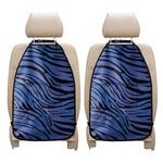 Black Blue Zebra Pattern Print Car Seat Organizers