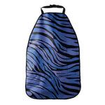 Black Blue Zebra Pattern Print Car Seat Organizers