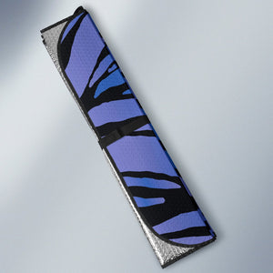 Black Blue Zebra Pattern Print Car Sun Shade GearFrost