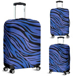 Black Blue Zebra Pattern Print Luggage Cover GearFrost