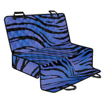 Black Blue Zebra Pattern Print Pet Car Back Seat Cover