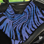 Black Blue Zebra Pattern Print Pet Car Back Seat Cover