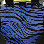 Black Blue Zebra Pattern Print Pet Car Back Seat Cover