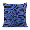 Black Blue Zebra Pattern Print Pillow Cover