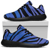 Black Blue Zebra Pattern Print Sport Shoes GearFrost