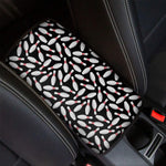 Black Bowling Pins Pattern Print Car Center Console Cover