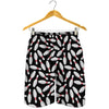 Black Bowling Pins Pattern Print Men's Shorts