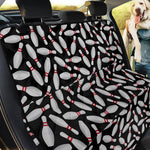 Black Bowling Pins Pattern Print Pet Car Back Seat Cover