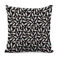 Black Bowling Pins Pattern Print Pillow Cover