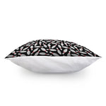 Black Bowling Pins Pattern Print Pillow Cover