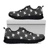 Black Bull Terrier Pattern Print Black Sneakers