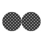 Black Bull Terrier Pattern Print Car Coasters