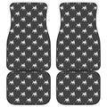 Black Bull Terrier Pattern Print Front and Back Car Floor Mats