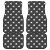 Black Bull Terrier Pattern Print Front and Back Car Floor Mats