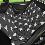 Black Bull Terrier Pattern Print Pet Car Back Seat Cover