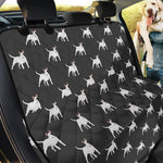 Black Bull Terrier Pattern Print Pet Car Back Seat Cover