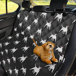 Black Bull Terrier Pattern Print Pet Car Back Seat Cover