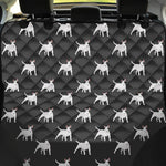 Black Bull Terrier Pattern Print Pet Car Back Seat Cover