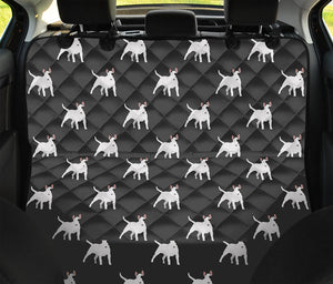 Black Bull Terrier Pattern Print Pet Car Back Seat Cover