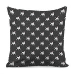 Black Bull Terrier Pattern Print Pillow Cover